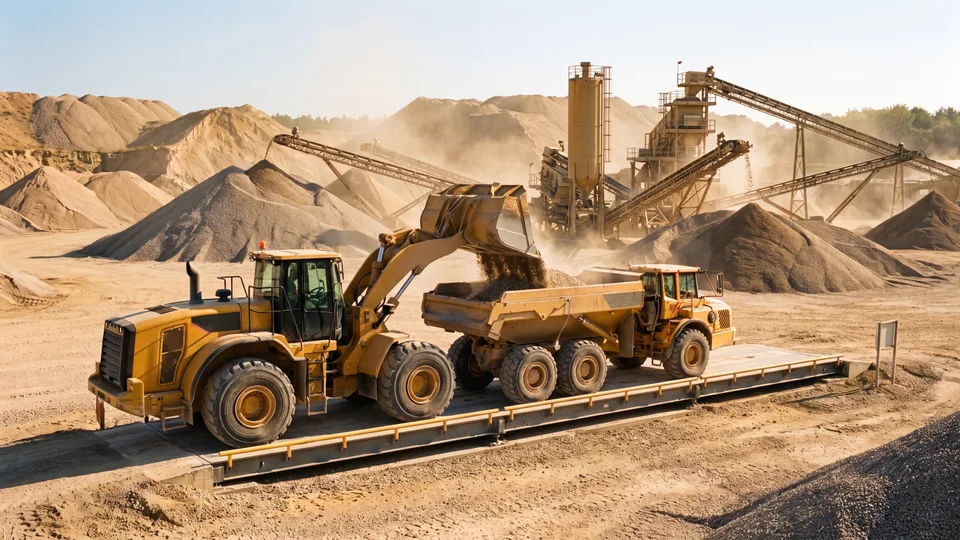 Aggregates and asphalt operation running on Tread