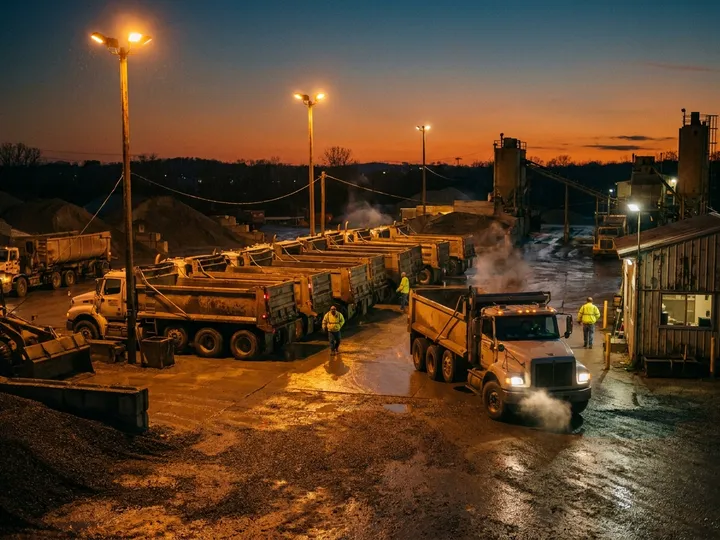 Bulk hauling fleet on the road