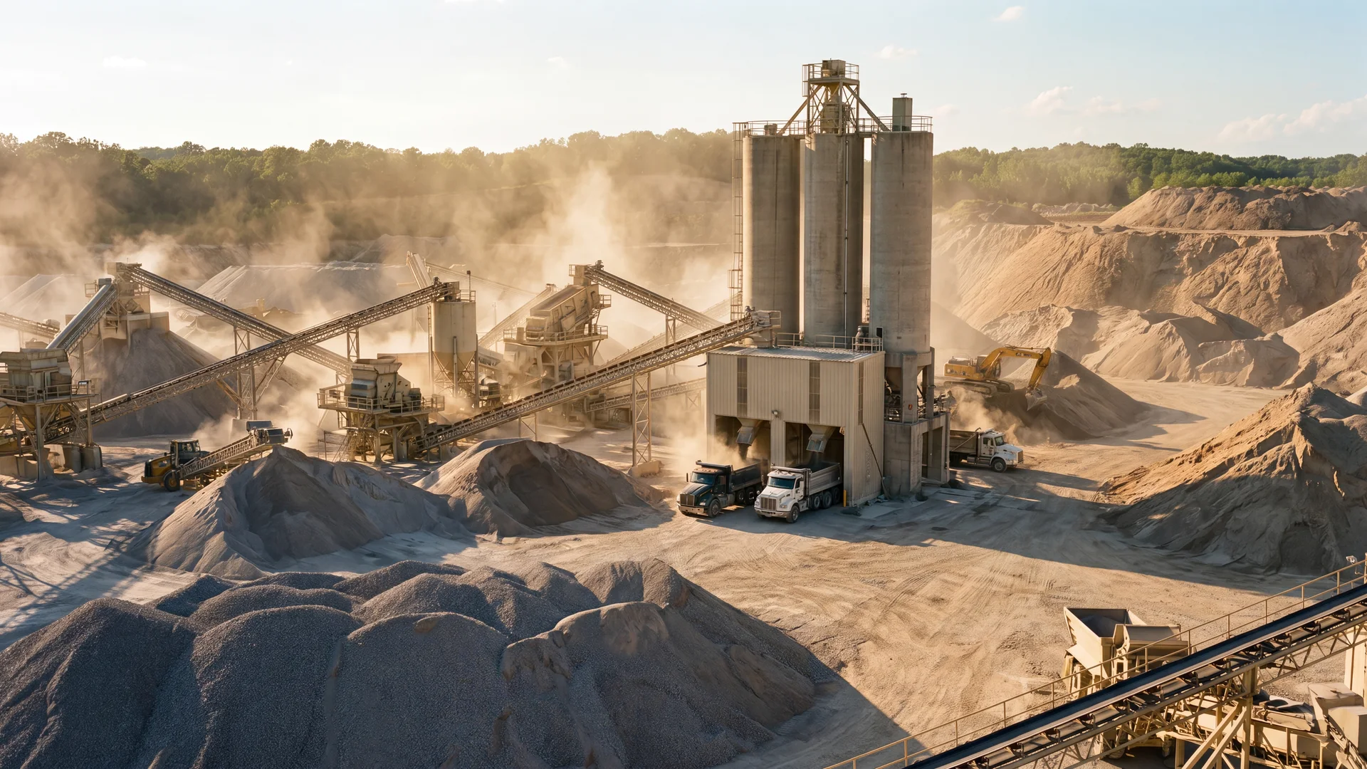 Material producer plant and scale house