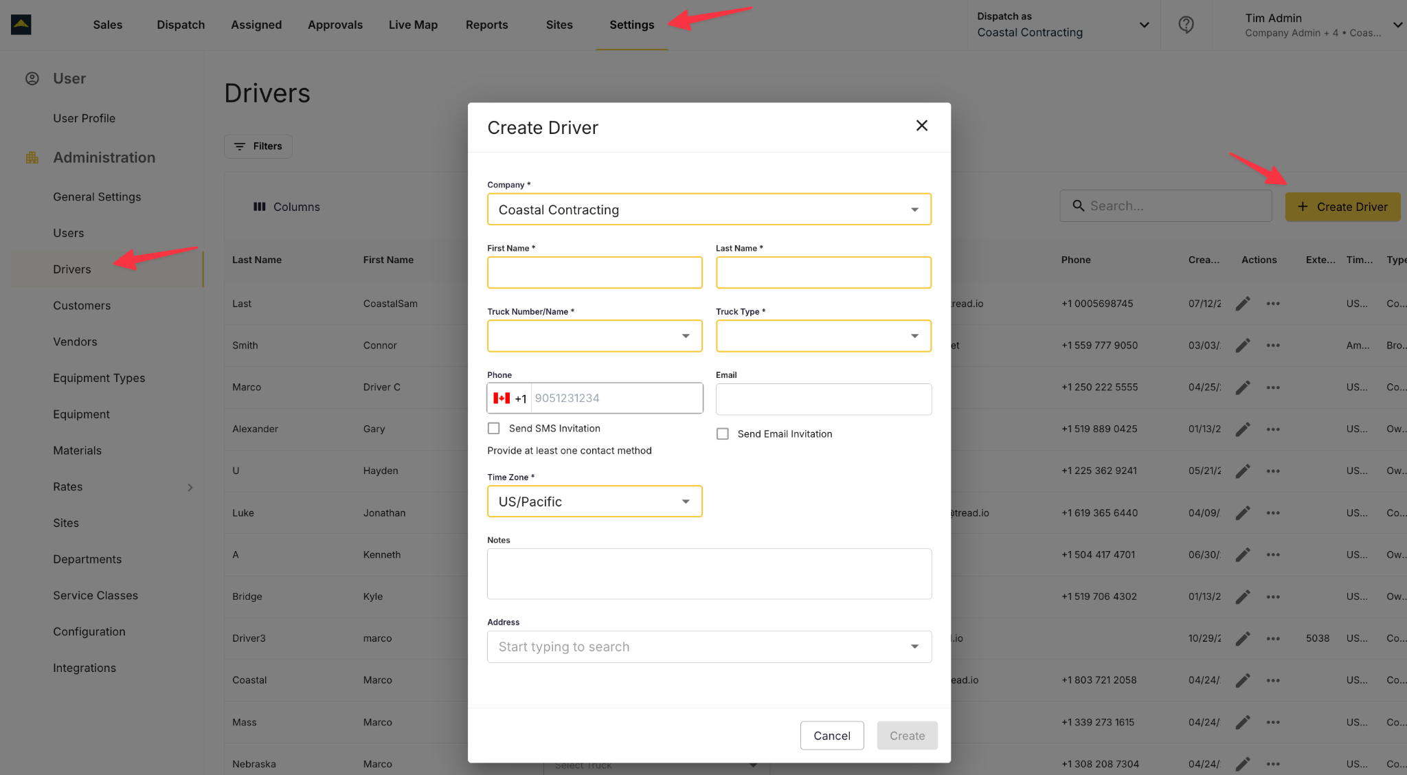 Add drivers web