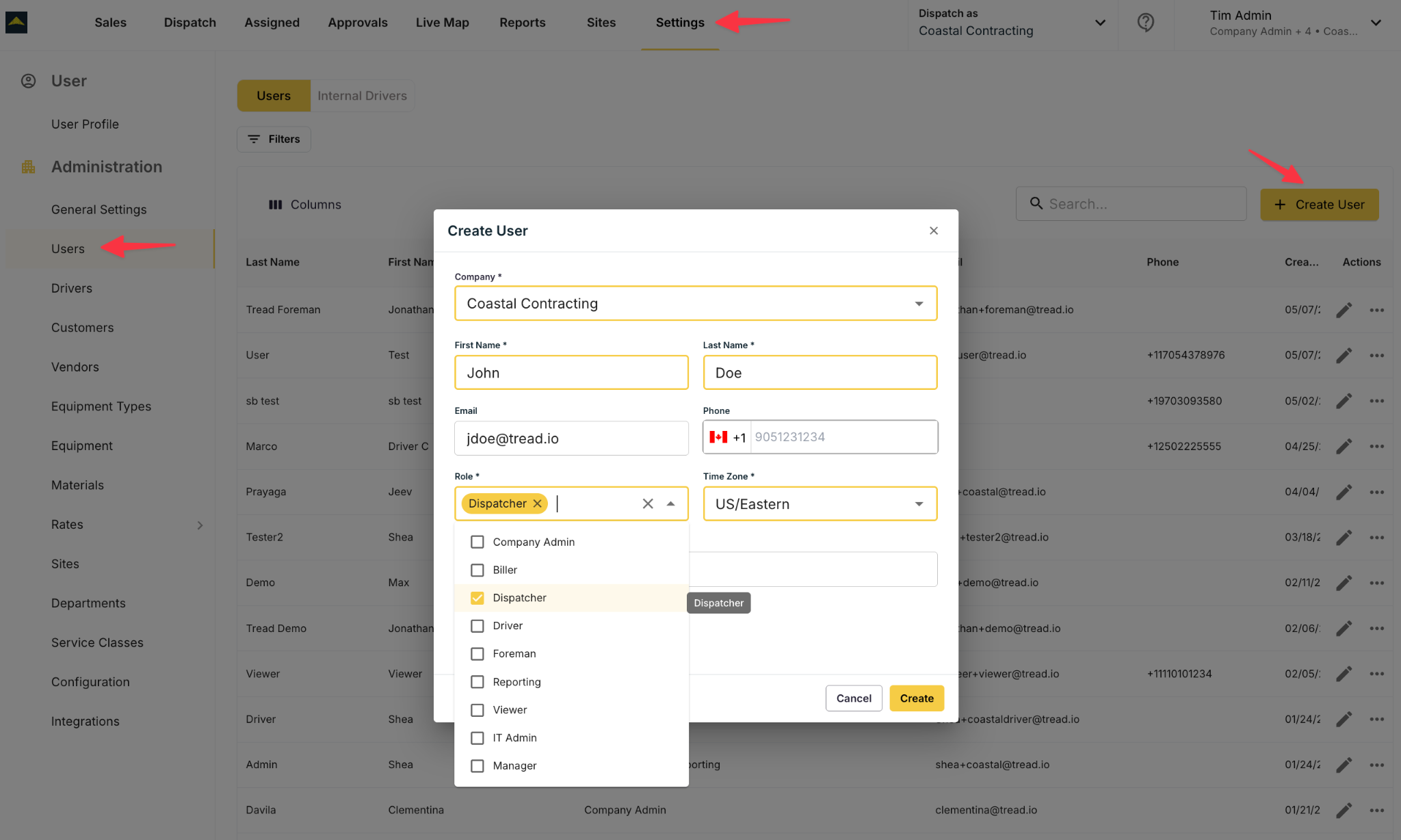 Add users web