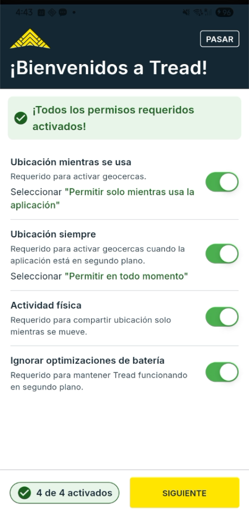 Android: todos los permisos activados