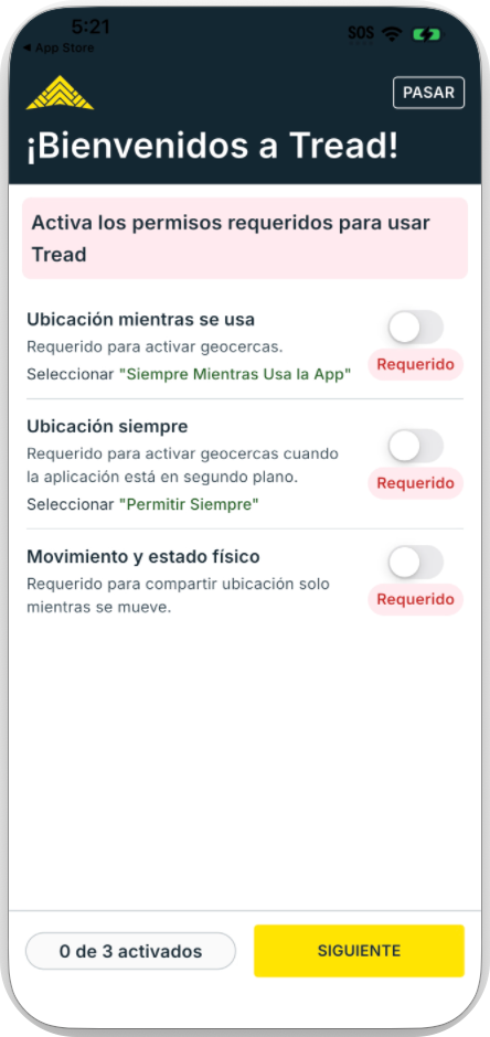 iOS: activar permisos