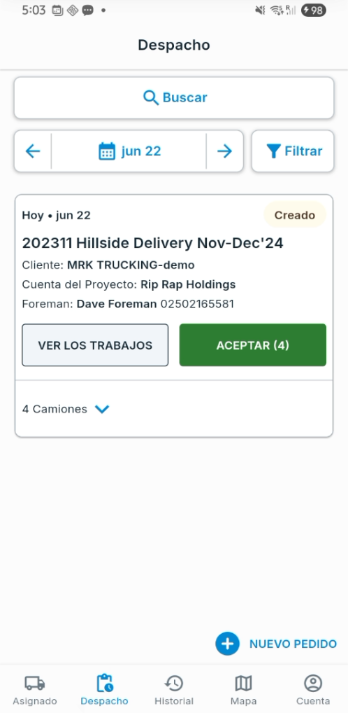 Aceptar todos los trabajos